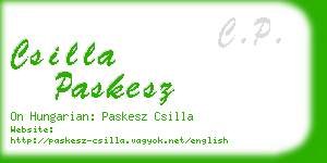 csilla paskesz business card